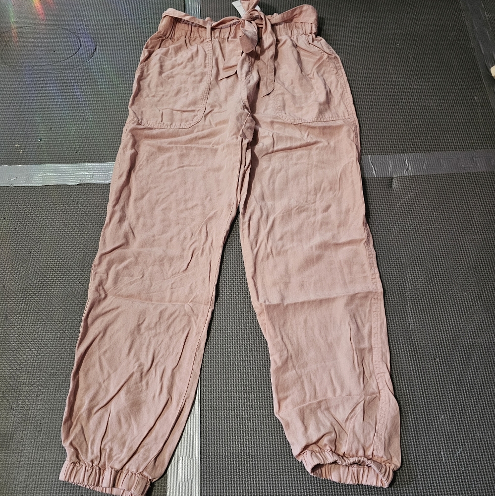 NWT Pink Paper Bag Pants